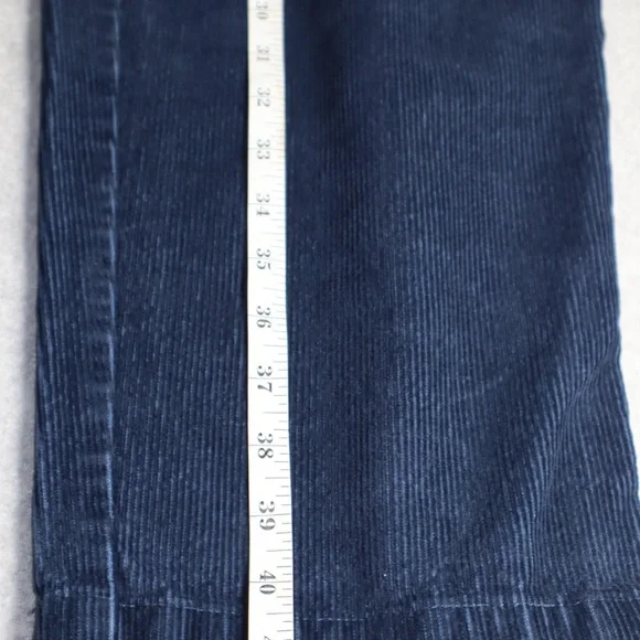 Vintage‎ L.L. Bean Corduroy Pants Womens 8 reg Pleated Front High Rise Navy Blue - Picture 5 of 9